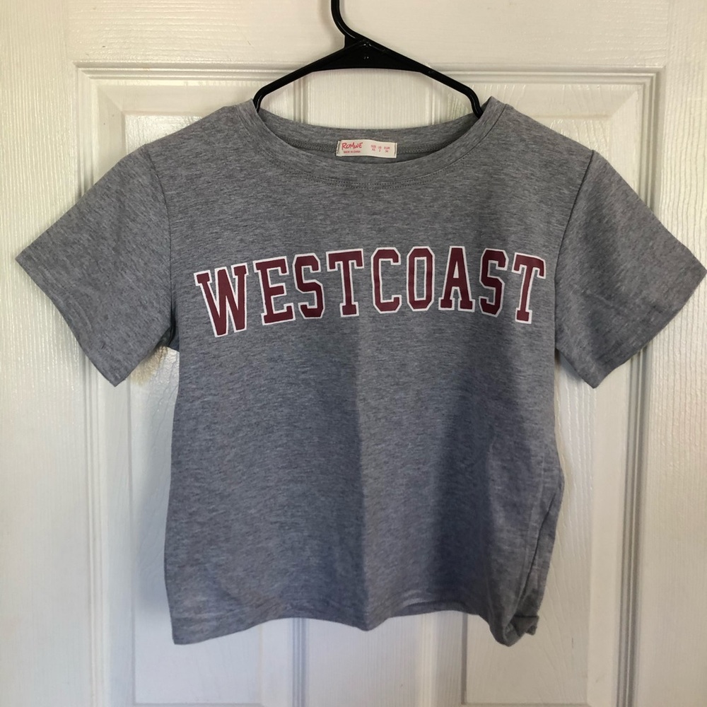 Romwe Grey Cropped Top XS